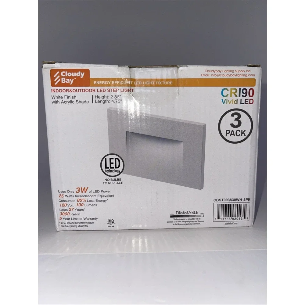 CLOUDY BAY 120V Dimmable LED Indoor Outdoor Step Light 4.75